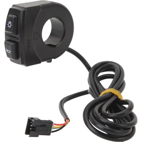 Interrupteur D'éclairage de Vélo électrique, DK21 1S Interrupteur D'éclairage de Klaxon de Vélo électrique IPX4 étanche Lampe et Interrupteur de Klaxon Accessoires de (1/5)