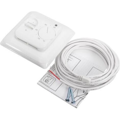 Thermostat mécanique de chauffage au sol, 230V, 16a, interrupteur de contrôle de la température avec capteur (1/5)
