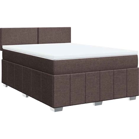 Maison Exclusive - Boxspringbett mit Matratze Dunkelbraun 140x190