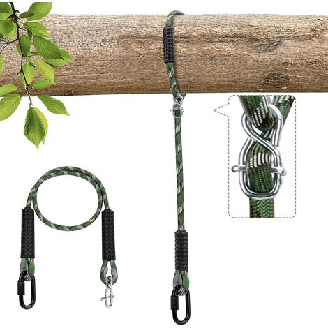 Corde de balançoire extérieure, Suspension pour balancelle d'arbre Fixation hamac Corde réglable, Sangle de hamac pour Aire de Jeux balançoire de Camping,Peut Supporter 453kg (120cm, 1 pièce)