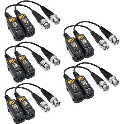Balun vidéo HD 8 MP pour transmission BNC haute résolution pour caméras AHD/CVI/TVI/CVBS (1/5)