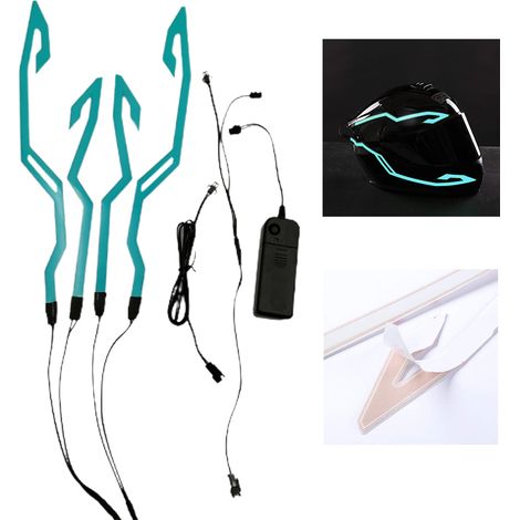 4 en 1 bande lumineuse LED froide autocollante pour casque moto, bande lumineuse pour brouillard et pluie (1/5)