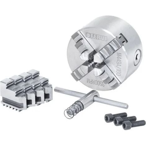 Fervi M449A/100 Mandrino a 4+4 griffe di precisione autocentrante per tornio