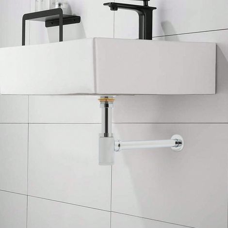 Moderner Pop-Up-Abfluss mit Überlauf & Siphon-System – Höhenverstellbar (1,5–12 cm)