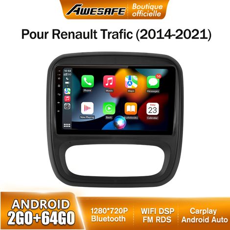 AWESAFE Autoradio Android 13 pour Renault Trafic (2014-2019) 2Go+64Go avec 9'' écran Tactile Carplay Android Auto GPS WiFi Bluetooth (1/5)