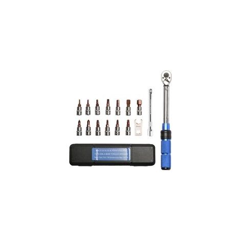 Clé dynamométrique 1/4 pouce 16 PCS – Plage de couple 2-24N.m – Embouts interchangeables – Poignée ergonomique pour confort- (1/4)