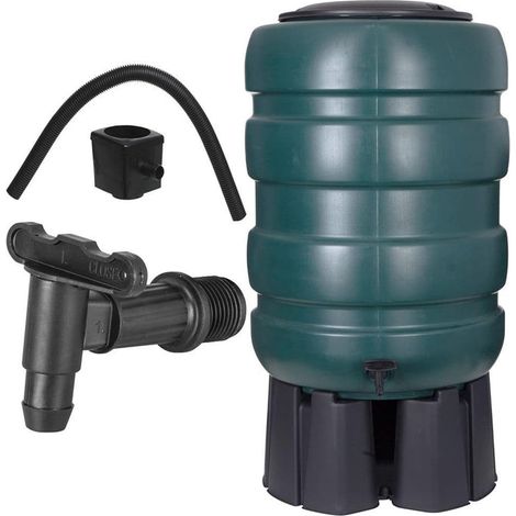 250L Water Butt XL with Stand & Tap Garden Water Butt Barrel Rain Water Collector