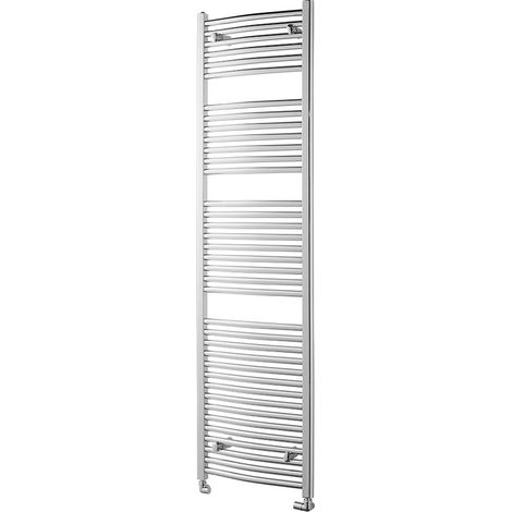 Heatwave Tempo Curved Chrome Ladder Towel Rail 1800mm (H) x 600mm (W) (1/3)