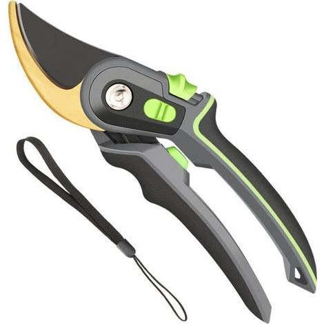 Titanium-Steel Garden Secateurs – High-Quality Shears with Ergonomic Handles and Built-in Safety