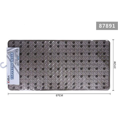 Trade Shop - TABELLE ANTISCIVOLO FÜR BAGNO DOCCIA INTRECCIATO GRIGIO 37X67CM 87891 -