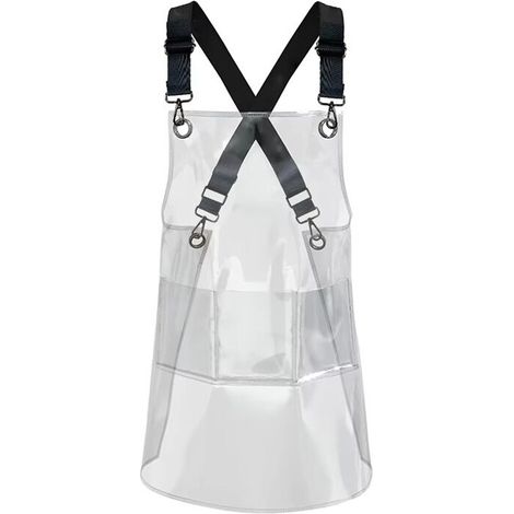 Tablier de Barbier de Cuisine pour Femmes/Hommes avec Poches, Tablier de Travail de Nettoyage, Uniforme de Travail de Serveur de Restaurant, Boutique (1/4)