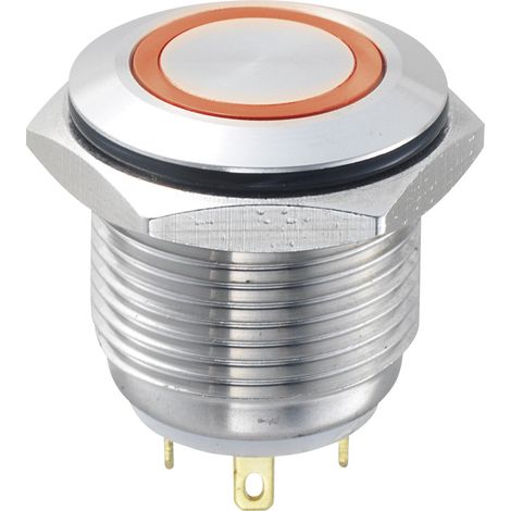 TRU COMPONENTS 701868 GQ16F-10E/J/R/12V Vandalismusgeschützter Drucktaster 48 V/DC 2 A 1 x Aus/(Ein)