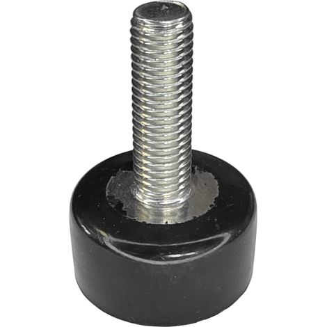 Pied vérin vis de réglage en acier inoxydable AISI 304 (A2) embout en caoutchouc NBR 60 shore Ajustable Poussoir Butée Meuble Outillage, M12x40mm