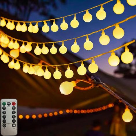 Guirlande lumineuse modes d'éclairage 100 LED boule étanche pour mariage chambre fête Noël 10,8 m (1/3)