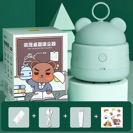 Mini aspirateur de table, aspirateur de table sans fil mignon avec un design amusant, batterie rechargeable par USB (1/4)
