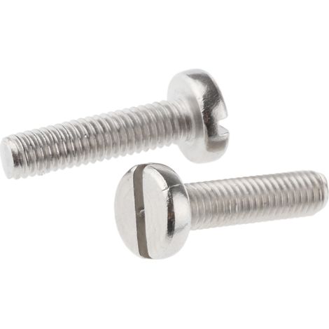 Vis à métaux RS PRO M3 à tête Cylindrique fendue en Acier Inoxydable, 12mm ( Prix pour Sachet de 100 )