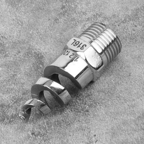 Buse Spirale SPJT 316L Acier Inox Filetage Mâle Anti-Bouchage Accessoire Arrosage (G1/2 DN15) (1/5)