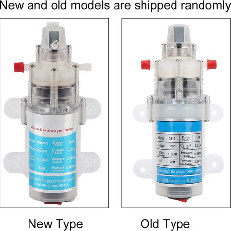 Pompe à eau silencieuse de qualité alimentaire, mini-pompe à membrane, auto-amorçante, CC, sûre et hygiénique, 12 V 15 W (1/5)