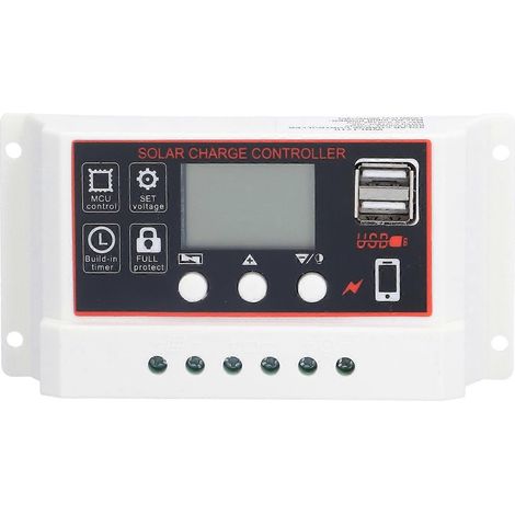 Batterie-Solar-Laderegler, Lithium-Laderegler, einfache Schutzfunktion, Photovoltaik-Laderegler, 10 A