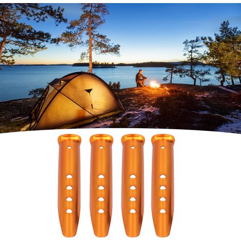 Mano Campingheringe – 4er-Set tragbare Heringe aus Aluminiumlegierung für Zelte, Pavillons und andere Outdoor-Befestigungen – Goldfarben (1/5)