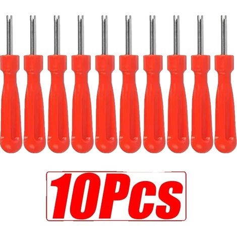 Extractor de núcleos de válvulas de neumáticos, construcción metálica duradera, compatibilidad versátil, 10 unidades. (1/2)