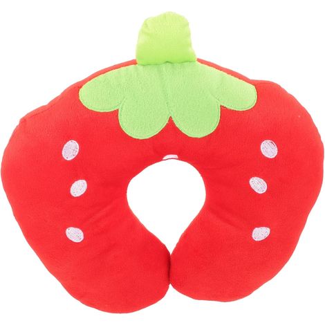Coussin de Nuque en Peluche Ergonomique Forme U pour Voiture et Bureau, Confortable et Innovant, Rembourrage Coton PP, Design Antidérapant pour Conduire (1/5)