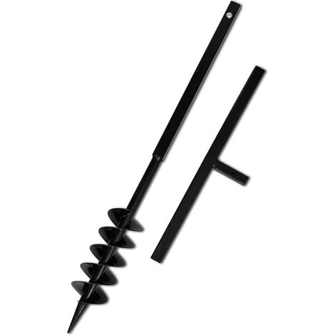 Bohrer mit Griff 100 mm Doppelspirale Schwarz vidaXL