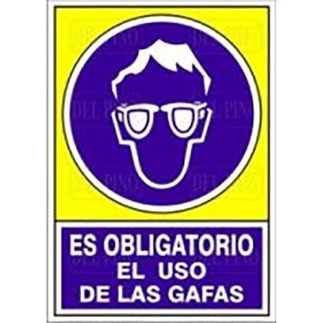 señal 610 plast.420x297 ''obli.uso gafas'' es obligatorio el uso de las gafas (1/2)