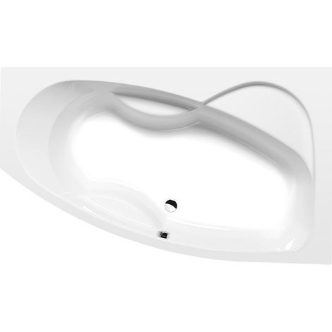 MAMBA R Baignoire Asymétrique 160x95x44cm, Blanc (1/5)