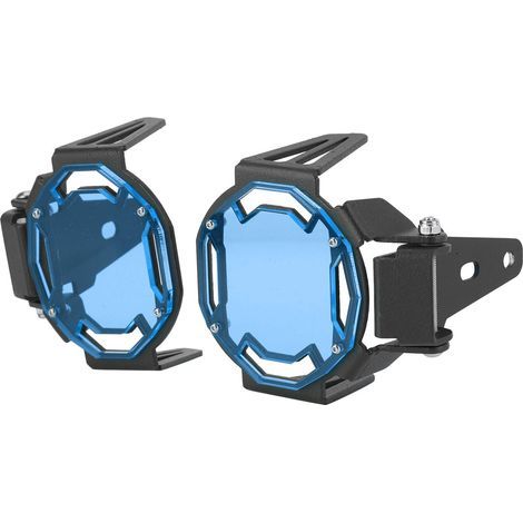 Cubierta para faro antiniebla de motocicleta, protector de faro antiniebla para motocicleta, cubierta protectora para lámpara LED adecuada para R1200GS/R1250GS Adventure LC, etc. (azul) (1/4)