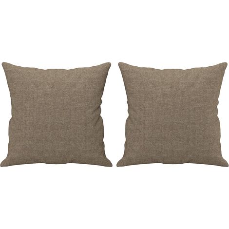 Maison Exclusive - Cojines decorativos 2 uds tela gris taupe 40x4