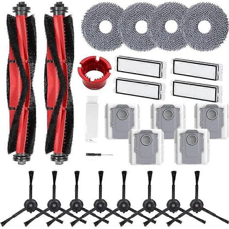 Reinigungsroboter-Reinigungsset kompatibel mit Roborock Q Revo Zubehörset, inklusive Hauptbürste, Wischpad, Seitenbürste, HEPA-Filter usw. (1/5)