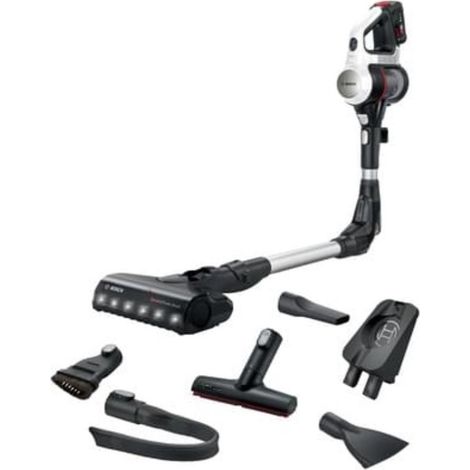 Aspirateur balai/balai électrique Bosch BSS711W, sans sac et à batterie, 0,3 L, noir, argent, blanc (1/10)