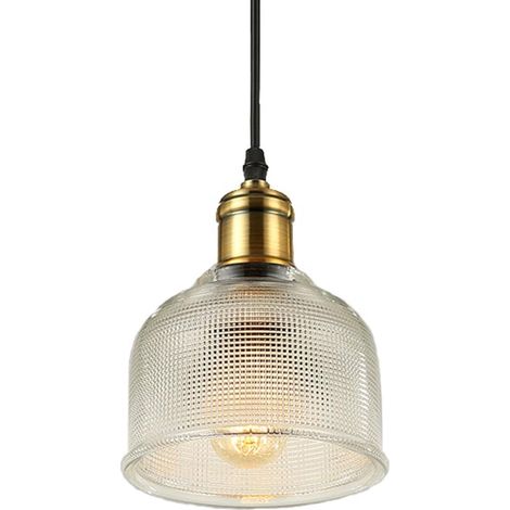 ZOLGINAH Vintage Lampe Suspension Industrielle En Verre Luminaire Suspension E27 Loft Suspension Luminaire pour Salon Chambre Restaurant Café Bar (Clair) (1/5)