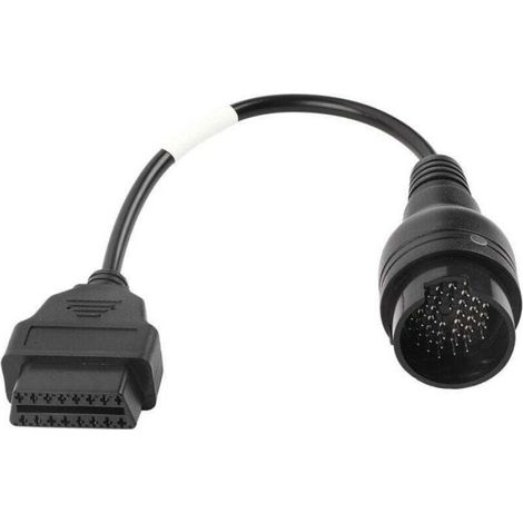 Adaptateur OBD2 pour camion - - 38 broches à 16 broches - Compatible Iveco - 30 cm - Noir - ABS (1/4)