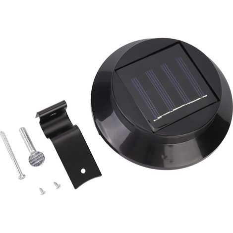 Lot 3 lampes solaires LED extérieures pour clôture jardin, étanche, éclairage nocturne pelouse (1/5)