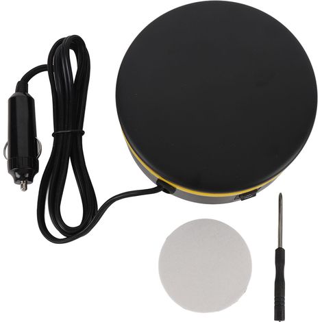 Eosnow Autoheizung, 12 V, 360° drehbar, einfach zu installieren, Scheibenentfroster, Defogger zum Fahren, Schwarz, Gelb