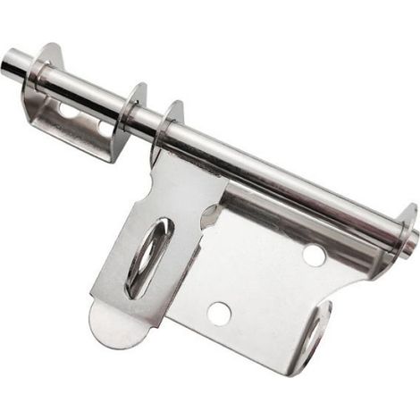 Verrou De Porte Coulissante - Acier Inoxydable - 12 cm - Pour Salle De Bain Cuisine Jardin Chambre Dressing Intérieur Extérieur - 1 Pièce (1/2)