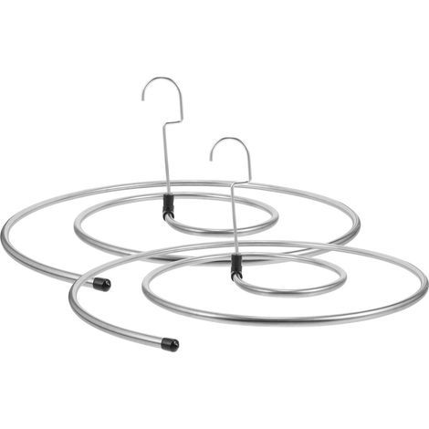 Cintre pour Drap Spirale en Acier Inoxydable Épais 2Pcs, Séchoir à Linge Rotatif Multifonctionnel Rond pour Draps et Serviettes, Lessive Plusieurs Styles (1/5)