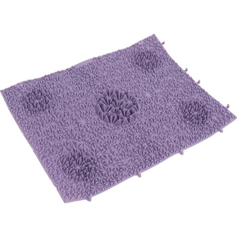 Tapis de massage des pieds violet pour soulager la douleur, stimuler la circulation sanguine et pratiquer l'acupression et la réflexologie. (1/5)