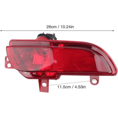 Andyou – Feu antibrouillard arrière gauche pour Peugeot 206+ 2009-2012 – ABS résistant aux intempéries – Haute luminosité pour faible visibilité - 6350HA