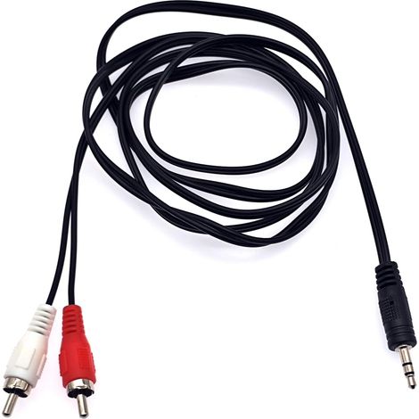 1,5 M Câble auxiliaire RCA vers 3,5 mm, fil haut-parleur vers connecteur RCA rouge blanc, câble phono mâle vers prise audio 3,5, câble adaptateur prise casque vers phono, câble adaptateur Hifi (1/5)