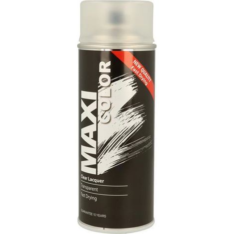 MaxiColor Gloss Clear Lacquer Spray 400ml – Multi-Surface Use