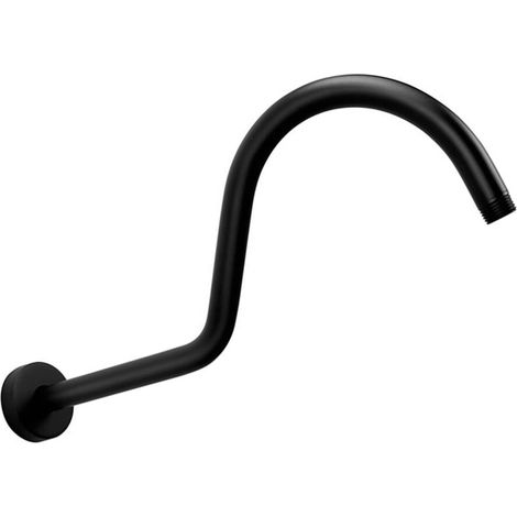 Brazo de ducha en forma de S, fácil de instalar, - Negro (1/5)