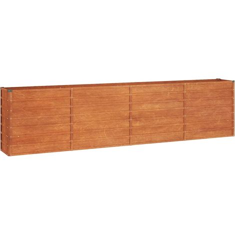 Maison Exclusive - Letto Rialzato da Giardino Ruggine 320x40x77 cm Acciaio Corten (1/5)