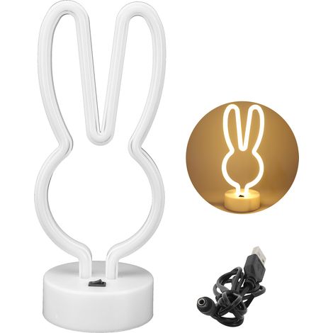 néon LED en forme de lapin décoration de table de chevet (1/2)