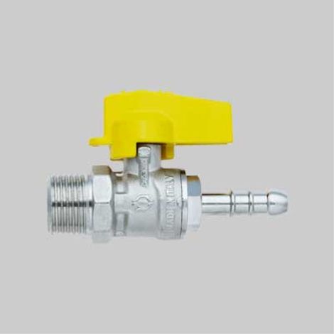 Rubinetto diritto gas maschio portagomma 1/2 x 9 F.I.V.