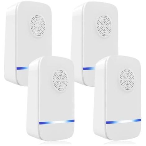 4-teiliges Ultraschall-Schädlingsbekämpfungsgerät, elektronisch gegen Mäuse, Kakerlaken und Spinnen in Innenräumen (1/5)
