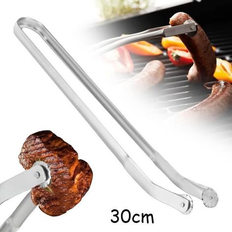 Pince à Barbecue à Roulettes en Inox - Résistante à la rouille et à la chaleur - 30x5x1cm (1/4)