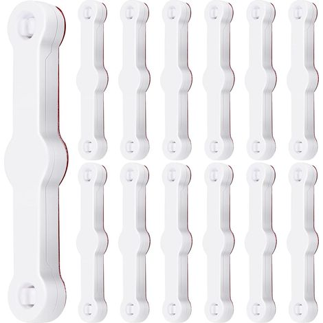 12 Pièces Jeux pour Fixation de Moustiquaire de Fenêtre Autocollants pour la Protection Contre Les Insectes Moustiquaires Grilles de fenêtre moustiquaire (Blanc) (1/5)